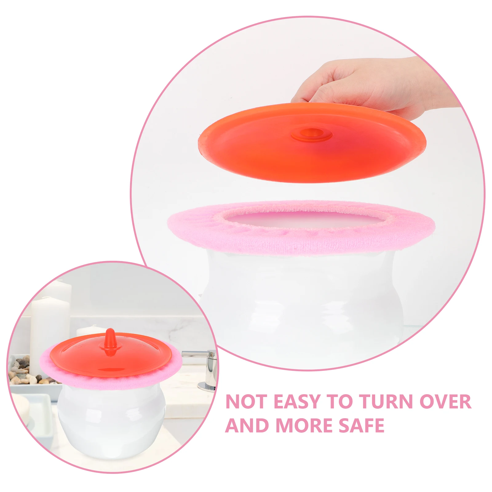 

1 set 1 Set Portable Thickened Enamel Spittoon Durable Urinal With Lid Household Travel Use For Elderly Children Pregnant Women