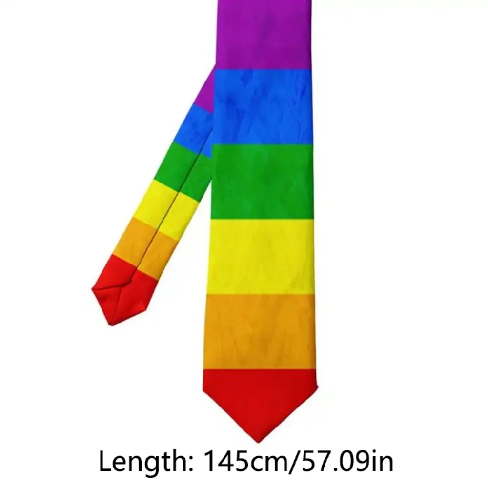 Moda 8cm arco-íris gravata estreita macia colorida gravata ajustável mão amarrada camisa masculina