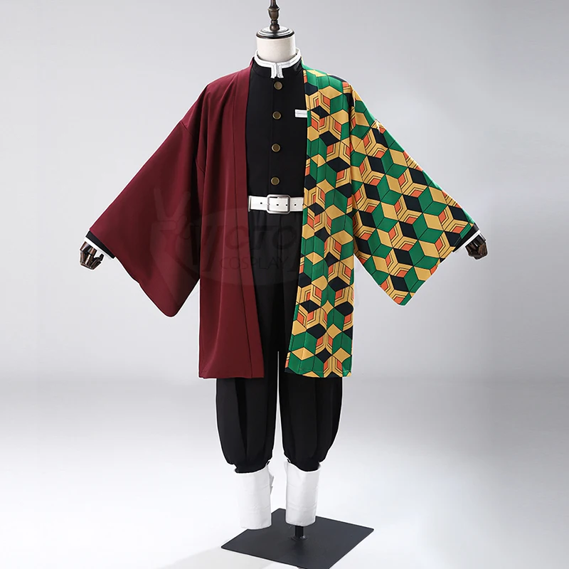 

Giyuu Tomioka Косплей Костюм Хаори Вышивка SR Качество TR Материал Униформа Одежда на Хэллоуин