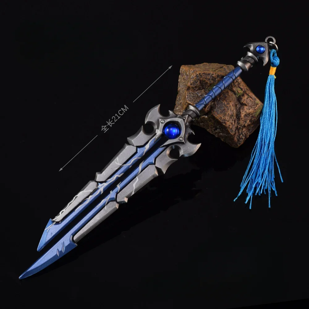21 centimetri Worldcarver World of Warcraft Arma Spada a due mani Gioco Periferico Metallo Samurai Spada Arma Modello Ornamenti Artigianato Giocattolo