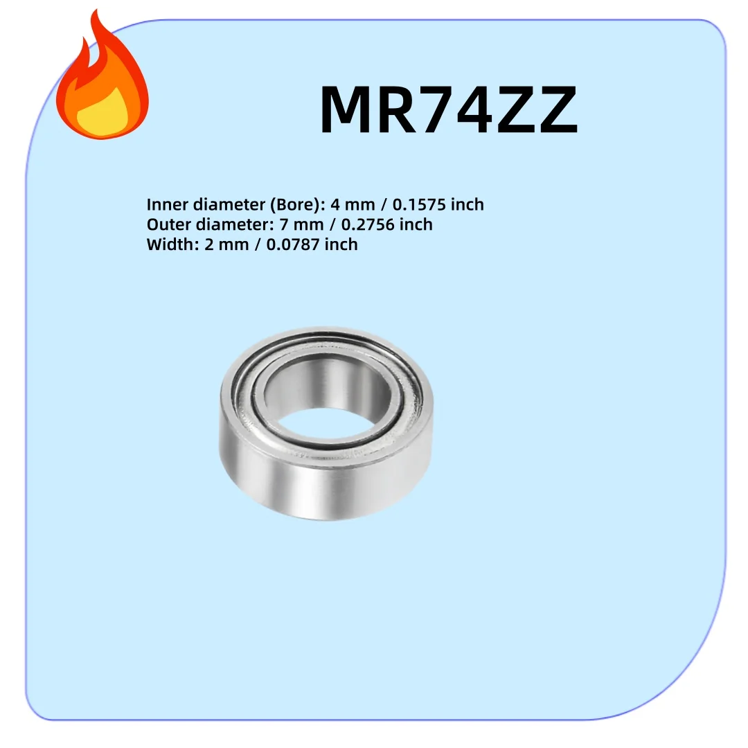 

Набор из 10 шарикоподшипников MR74ZZ, прецизионные механические детали для проектов DIY и многого другого