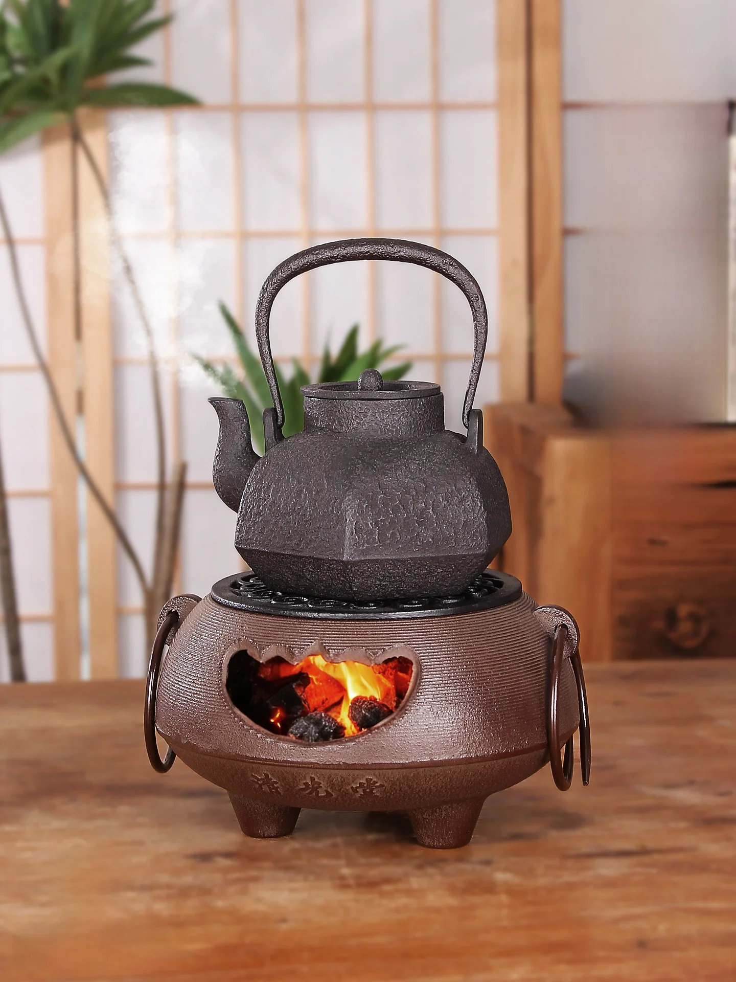

Premium Cast Iron Tea Stove Outdoor Carbon Fire Pit Water Boiling Tea Cooking Stove Indoor Outdoor Wind Stove New 2026