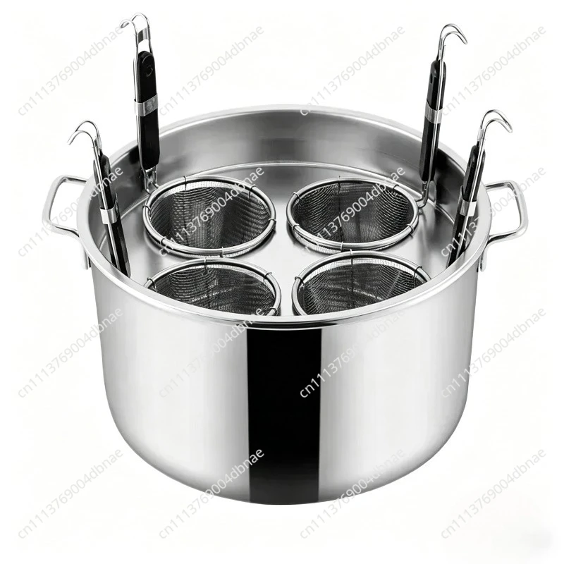 Stainless Steel Cooking Noodle Pot, Soup Bucket, Large Capacity, Induction Cooker, Stewed Soup