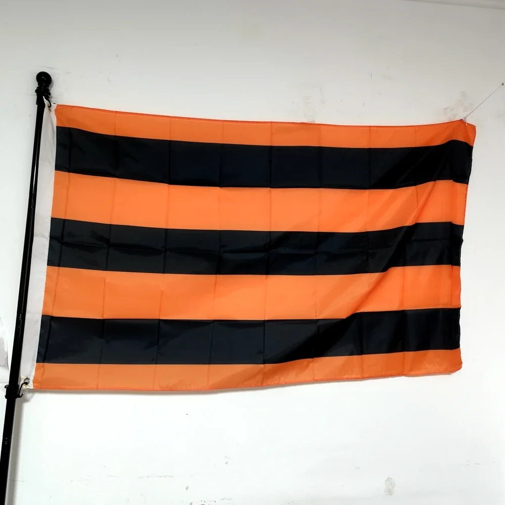 

Black Stripe Flag for Decoration, Indoor and Outdoor Decor, 90x150cm, Orange and Black