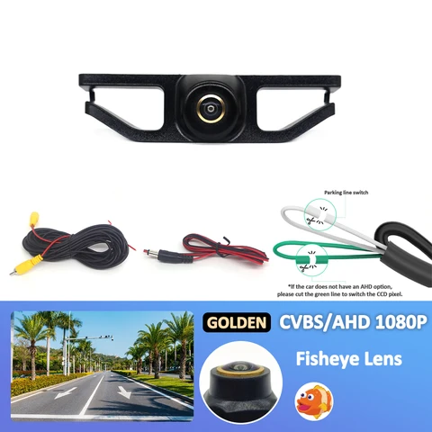 170 ° Автомобильная камера переднего вида AHD Golden Fisheye для Subaru Forester SJ 2016 ~ 2018 2019 2020 2021, водонепроницаемая ночная камера