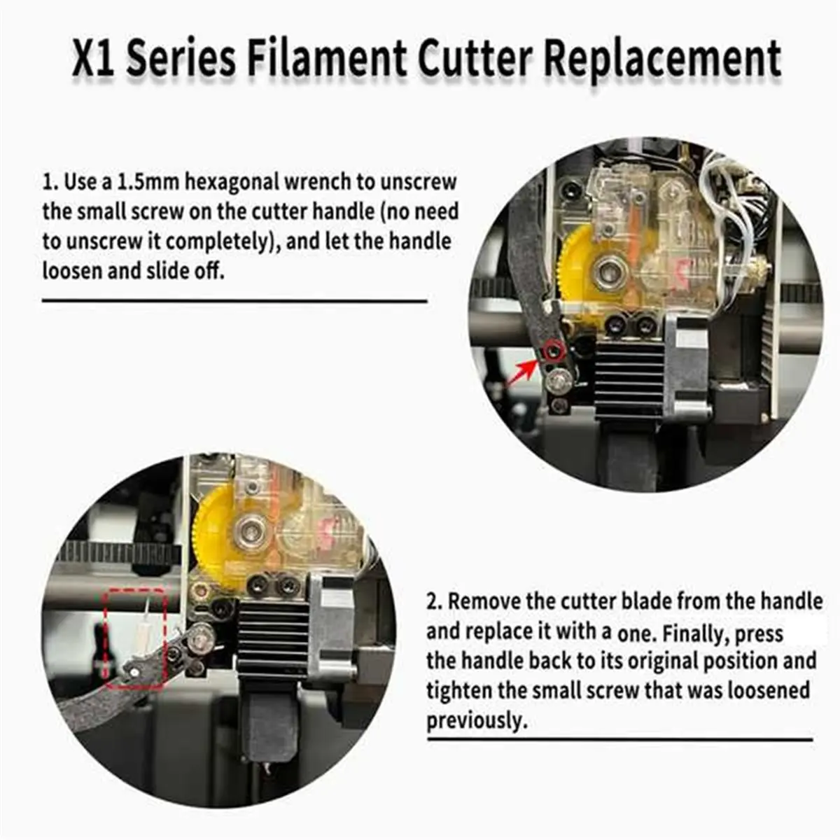 9Pcs Filament Cutter for X1/X1C/P1S Replacement Filament Cutter Spare Parts for 3D Printer Accessories