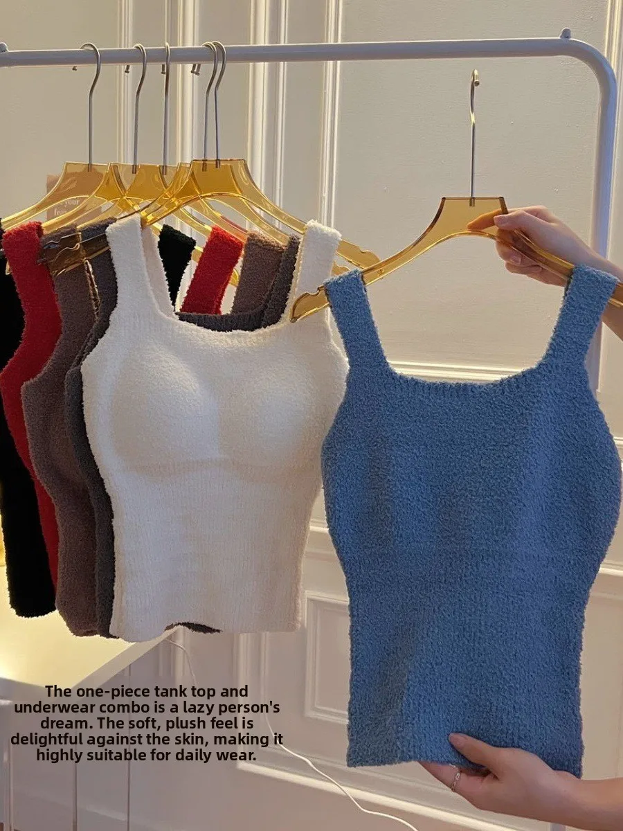 سترة داخلية حرارية نسائية من الصوف المبطن، ملابس داخلية دافئة عالية الجودة من القطن، تصميم ضيق للارتداء المنزلي واليومي