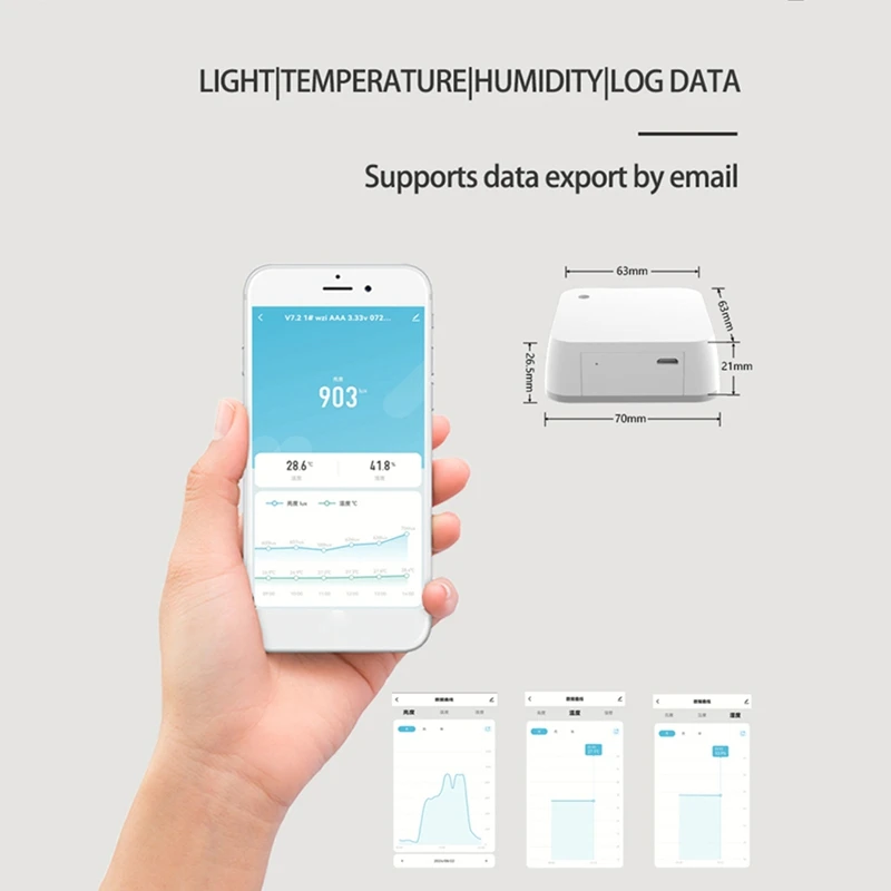 Hot-Tuya Zigbee Photometer Thermohygrometer Smart Light Sensor Hygrometer Environmental Monitor Brightness Detector