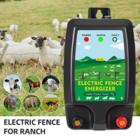 Electric Fence Energizer - 10KM High Voltage Controller for Livestock Sheep, Cattle, Horse, Poultry