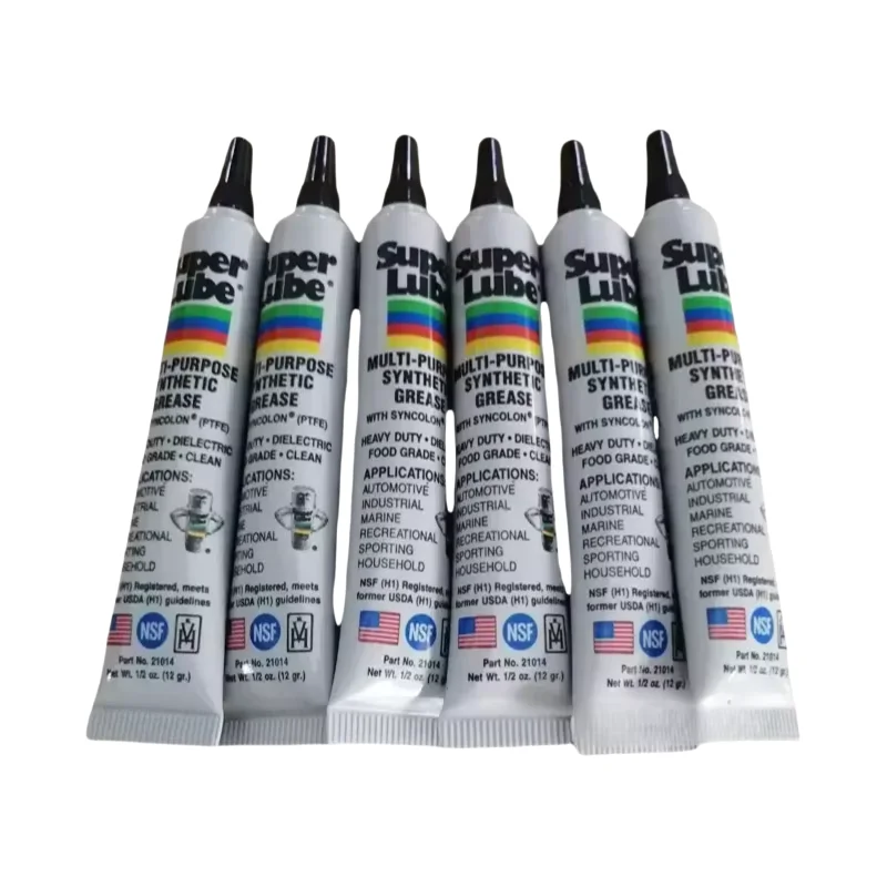 Super Lube 21010 Grease 12g Multi-Purpose Synthetic PTFE Lubricant High Temp Anti-Rust Reduce Friction for Gears Bearings