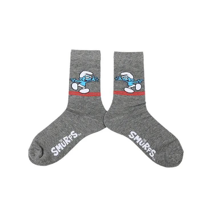 Smurfs Socks Adult Long Stockings Cartoon Wear Accessories New Sock Male Four Seasons Hosiery Mid-calf Socks Men Women Gifts