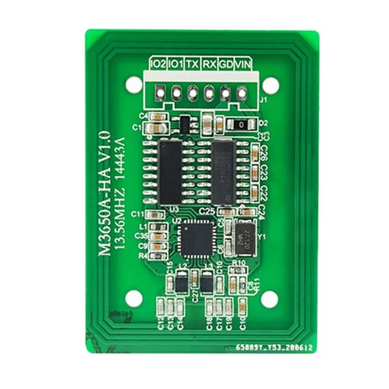 

ABUO-M3650A-HA RFID Reader Writer 13.56Mhz IC Card Reader RS232 3.3-5V RFID Tag Reader F08 S50 S70 Card Reader Module