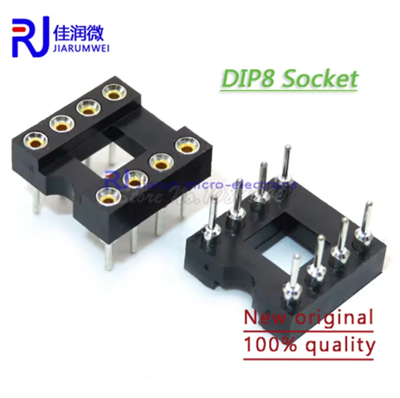 20pcs/lot DIP-8 Round IC SOCKET 8 PIN 8PIN 8P Round Hole DIP IC Sockets Adaptor Solder Type New Original