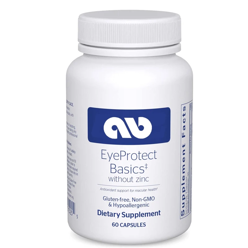 

EyeProtect Basics does not contain zinc | Key antioxidants support eye health | 60 capsules