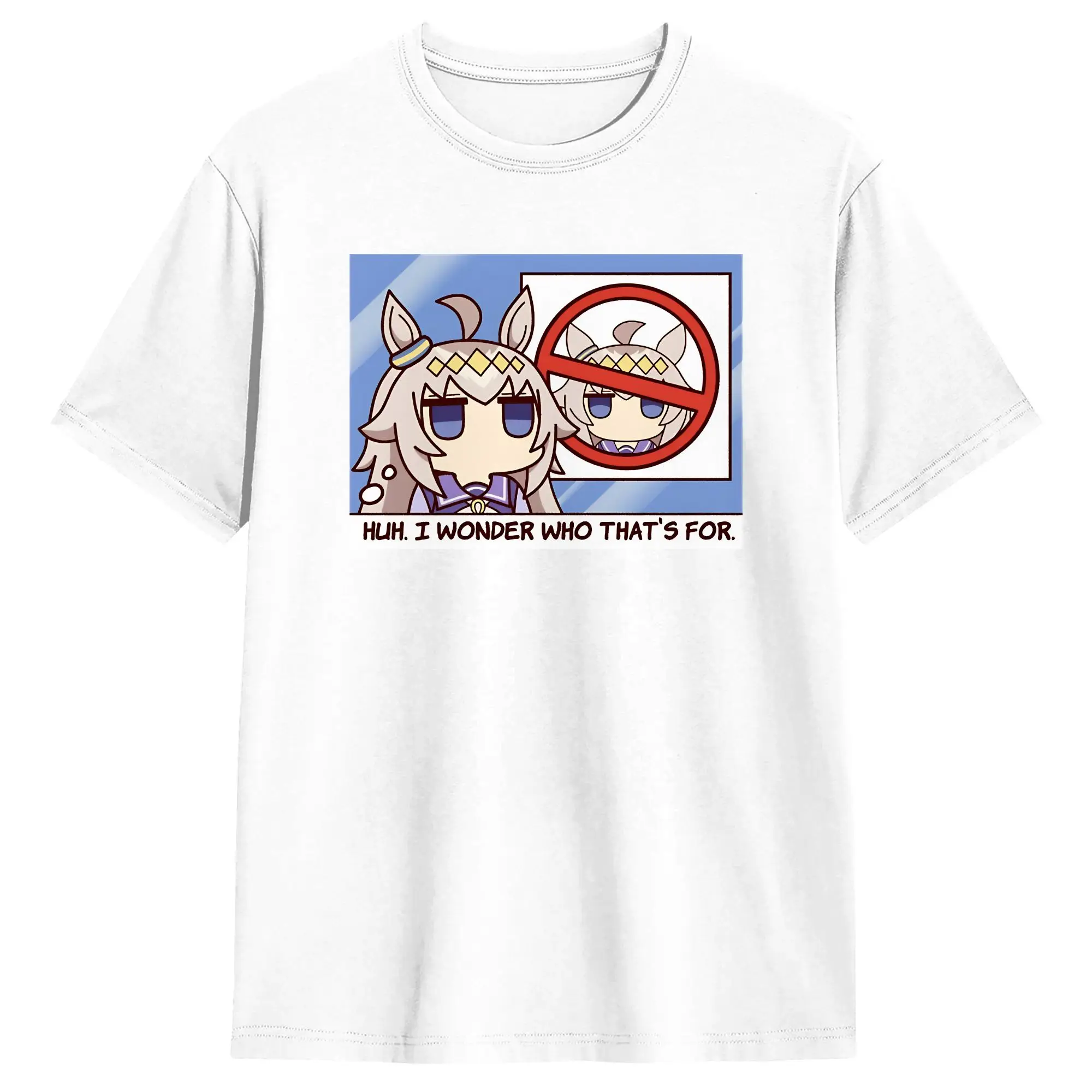 Streetwear T-Shirt Summer Oguri Cap Hip Hop T Shirts Uma Musume Cotton Tshirt for Men Y2K Casual Short Sleeve Top Tees