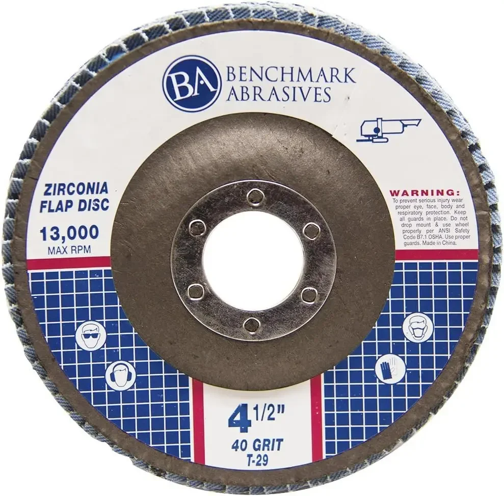 Abrasivos Discos de aleta tipo 29 de circonio premium de 4,5" x 7/8" 4 1/2 para amoladora angular, discos de lijado, acabado - Muelas abrasivas 4