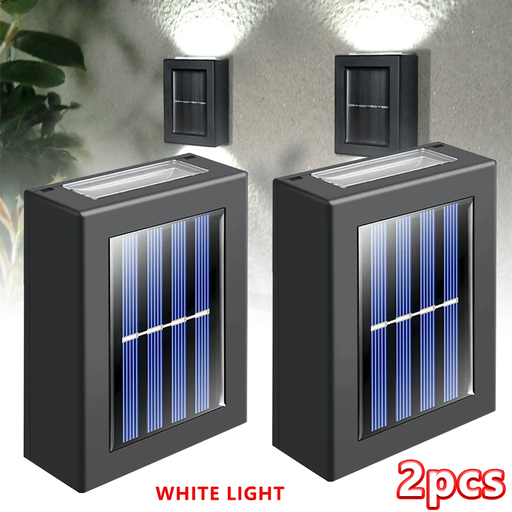Appliques murales LED solaires extérieures lampe solaire LED étanche haut et bas éclairage lumineux pour jardin balcon cour rue décor lampes