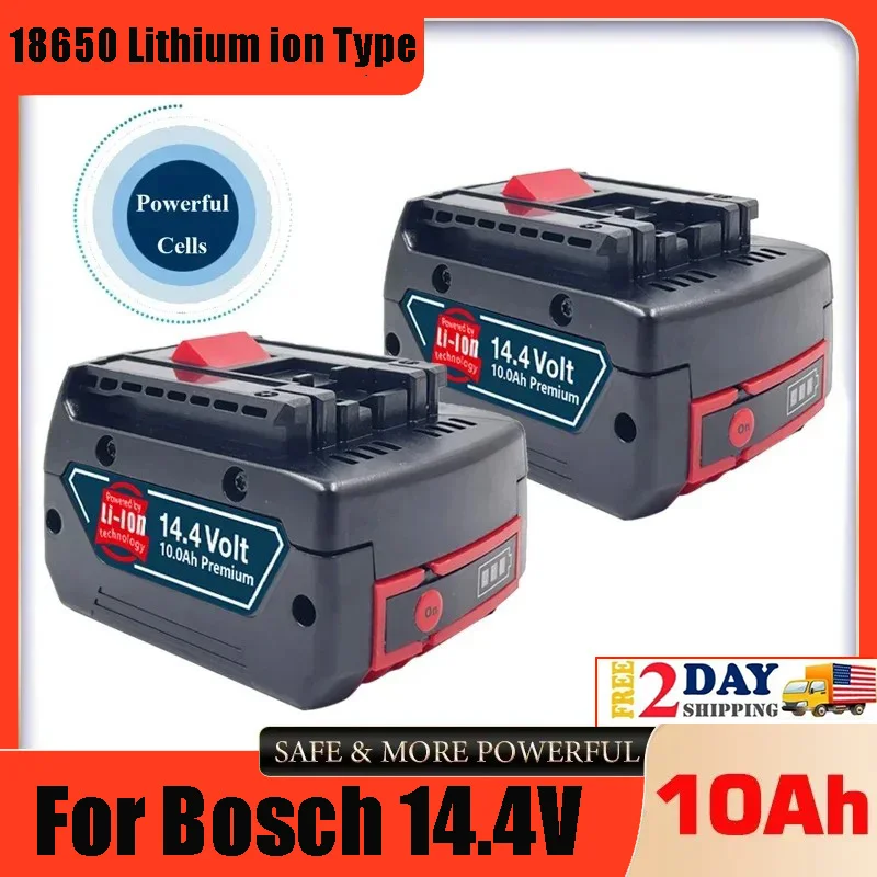 

Rechargeable Lithium Battery Pack 14.4V 10Ah , Suitable for Bosch Cordless Screwdriver BAT607, BAT607G, BAT614, BAT614G