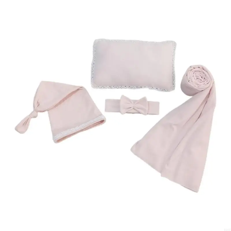 

E06f новорожденный ребенок 4pcs photography props bowknot gated wat waddle raket rab wrom plown