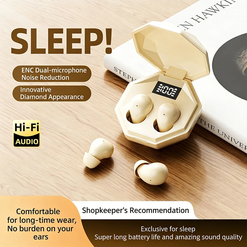 SK45-Wireless headphones - Comfortable silicone in-ear type 