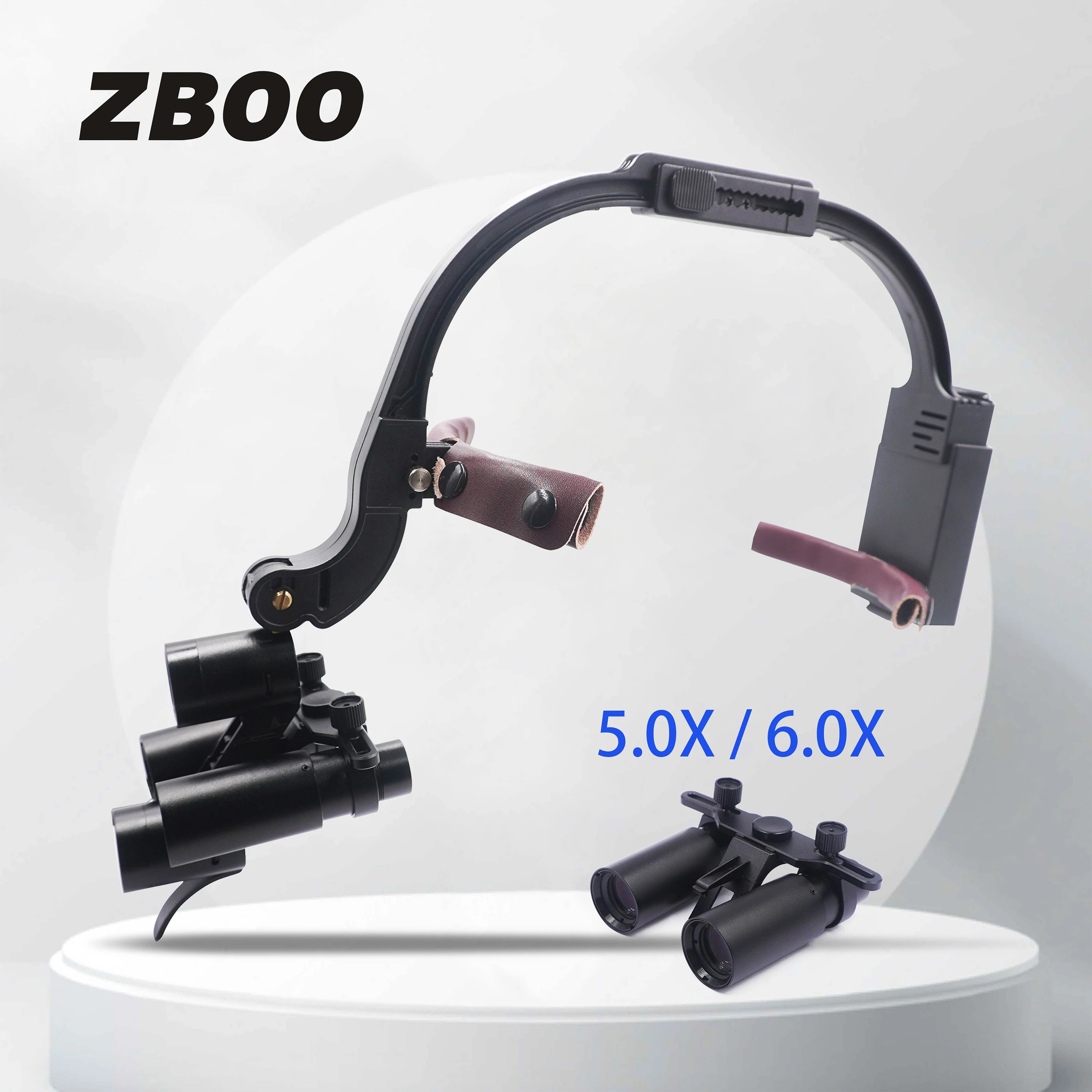 Dental Headlight Binocular LED Loupes 5X or 6X Headband Adjustable 5W Dentist Surgical Headlamp Dentistry Magnifier