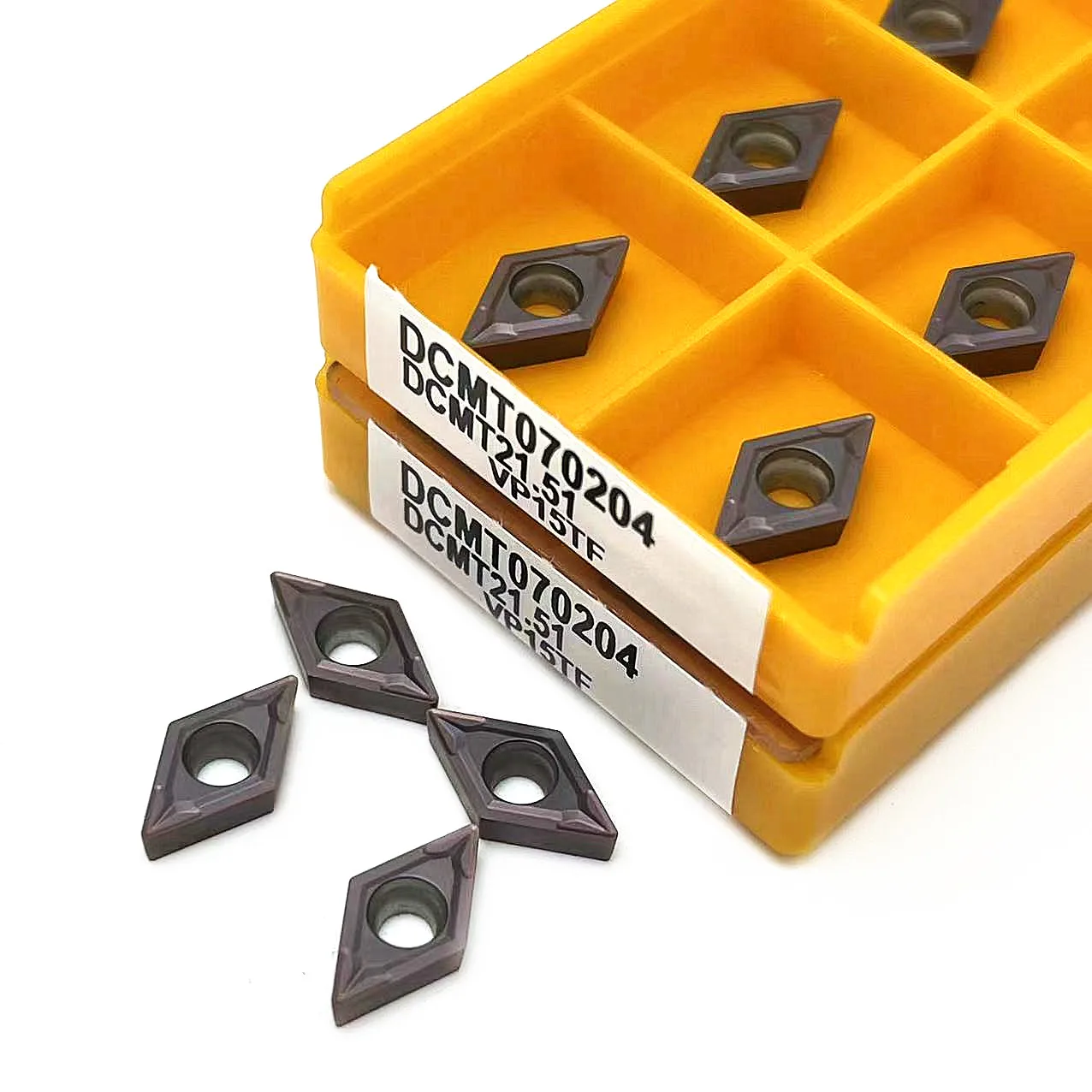 10 pz DCMT070204 DCMT11T304 DCMT11T308 US735 VP15TF UE6020 utensili per tornitura inserti in metallo duro utensili CNC DCMT070204 US735 VP15TF
