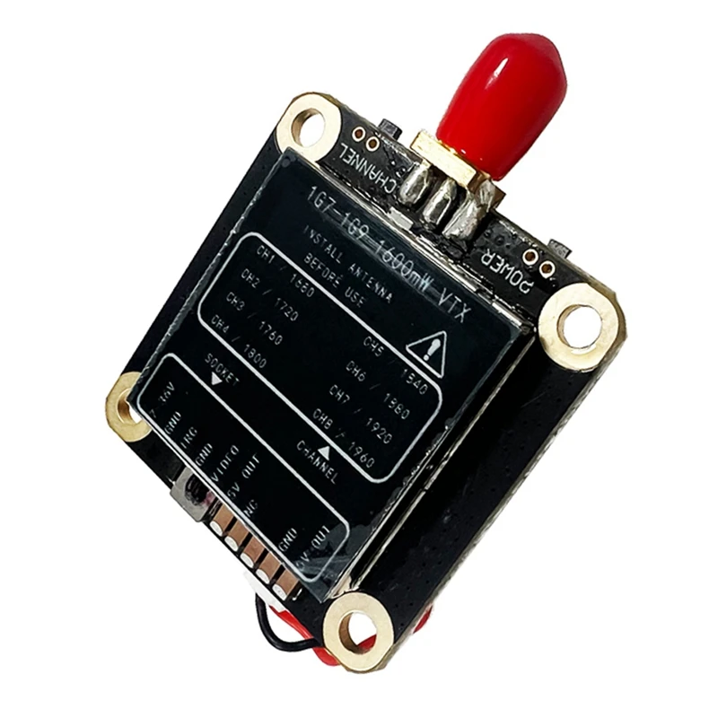 2G-2.2G 1.6W FPV VTX 8CH FPV Video Transmitter Module PAL/NTSC 7-36V for FatShark FPV Goggles-PZZW
