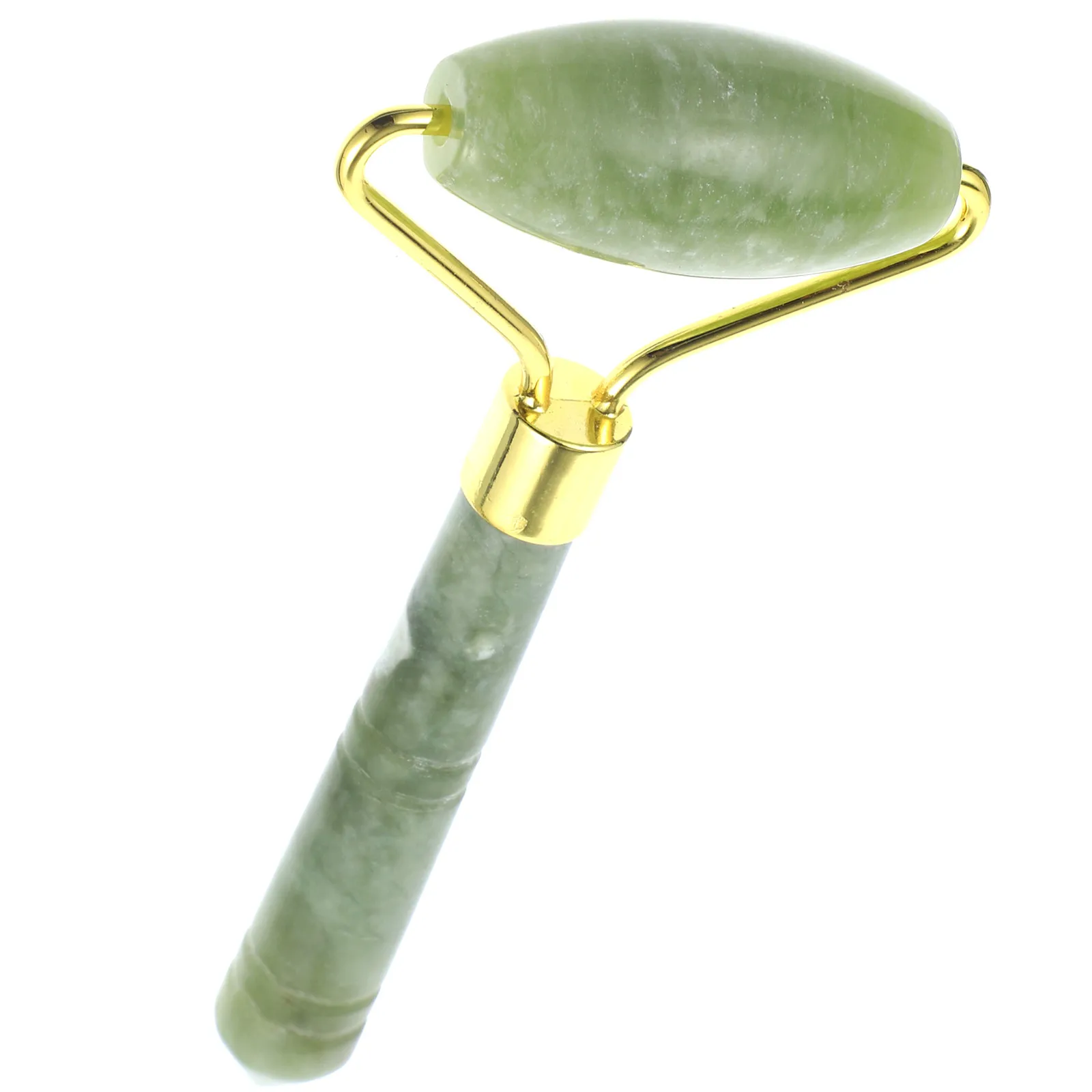Rodillo Facial de Jade Hecho a Mano para el Cuidado de la Piel, Diseño Ligero y Portátil, Herramienta de Masaje Facial para Aliviar la Hinchazón, el Enrojecimiento y la Migraña