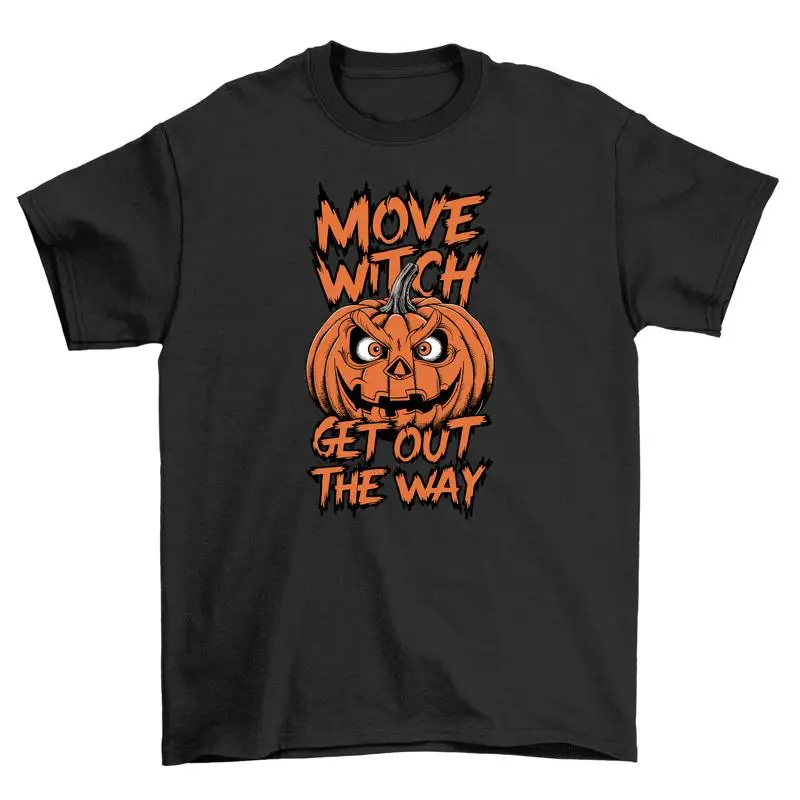 Футболка Halloween_275 Move Witch Get Out the Way Spooky, забавная и праздничная, U-образная