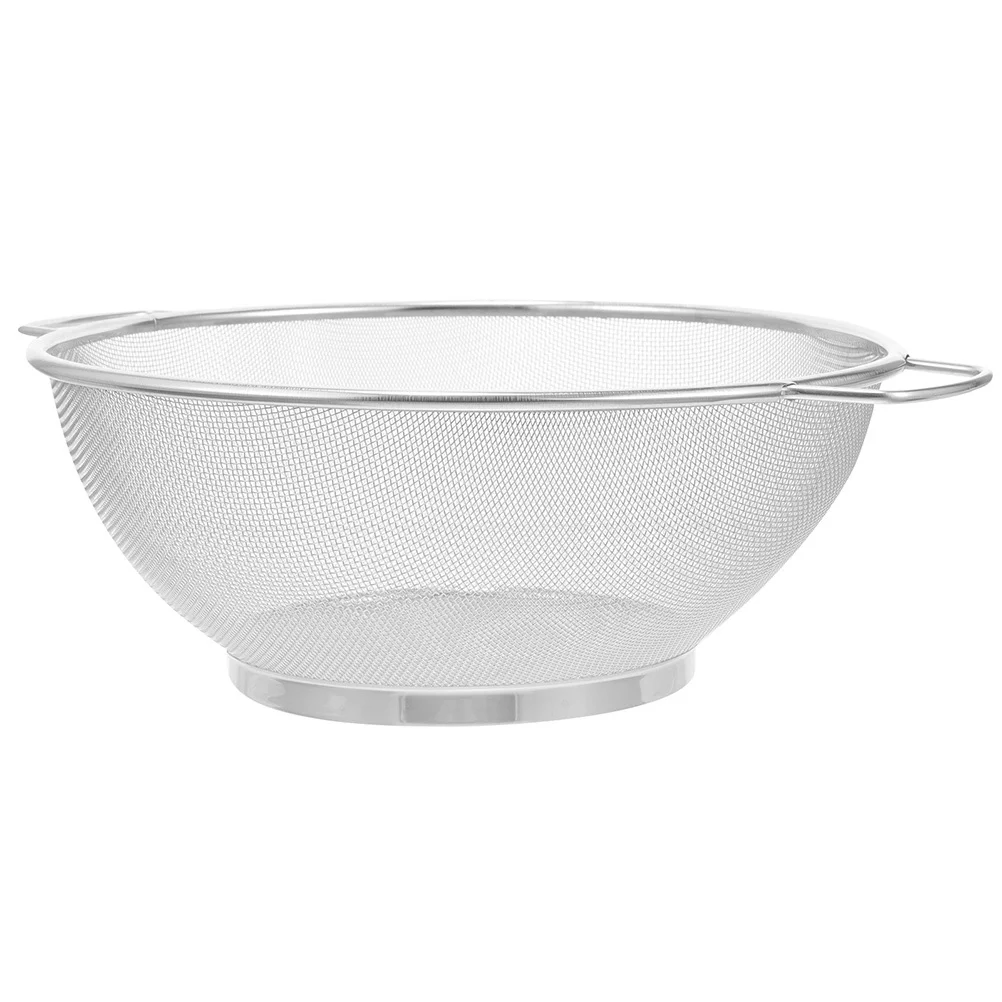 

Stainless Steel Fine Mesh Strainer Basket Dual Handle Oil Filter Deep Frying Draining Colander for Kitchen Restaurant Fast Food