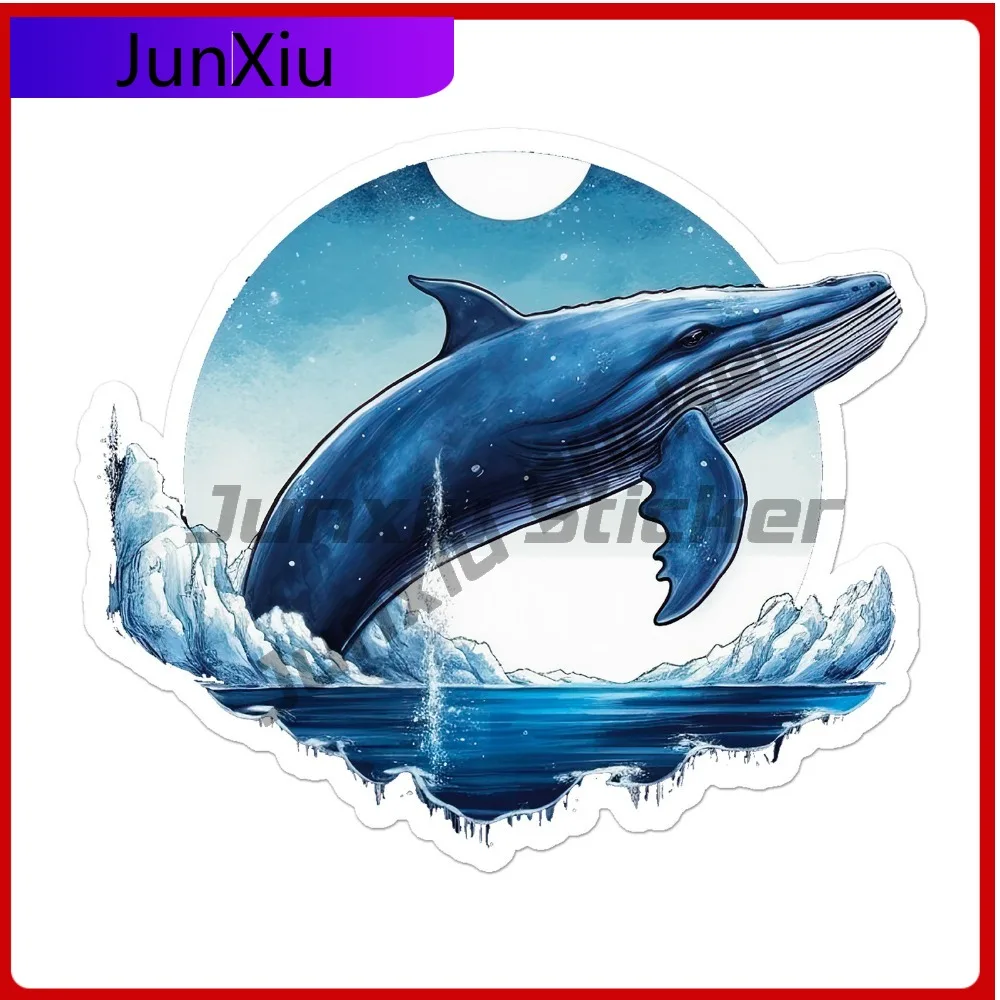 

Jumping Whale Vinyl New Limited Waterproof Aesthetic Motorcycle Decal Sticker Car Laptop Window Bumper Auto Exterior Gift