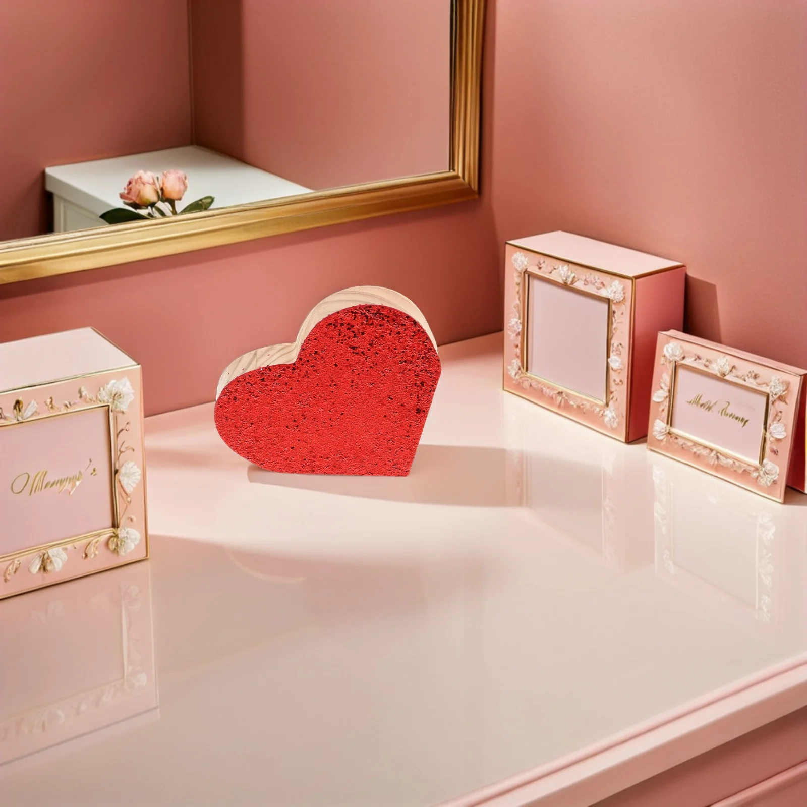 

Handmade Wooden Heart Ornament Rustic Wood Love Decoration Charming Home Accent Ideal for Bedroom Living Room Wedding Party