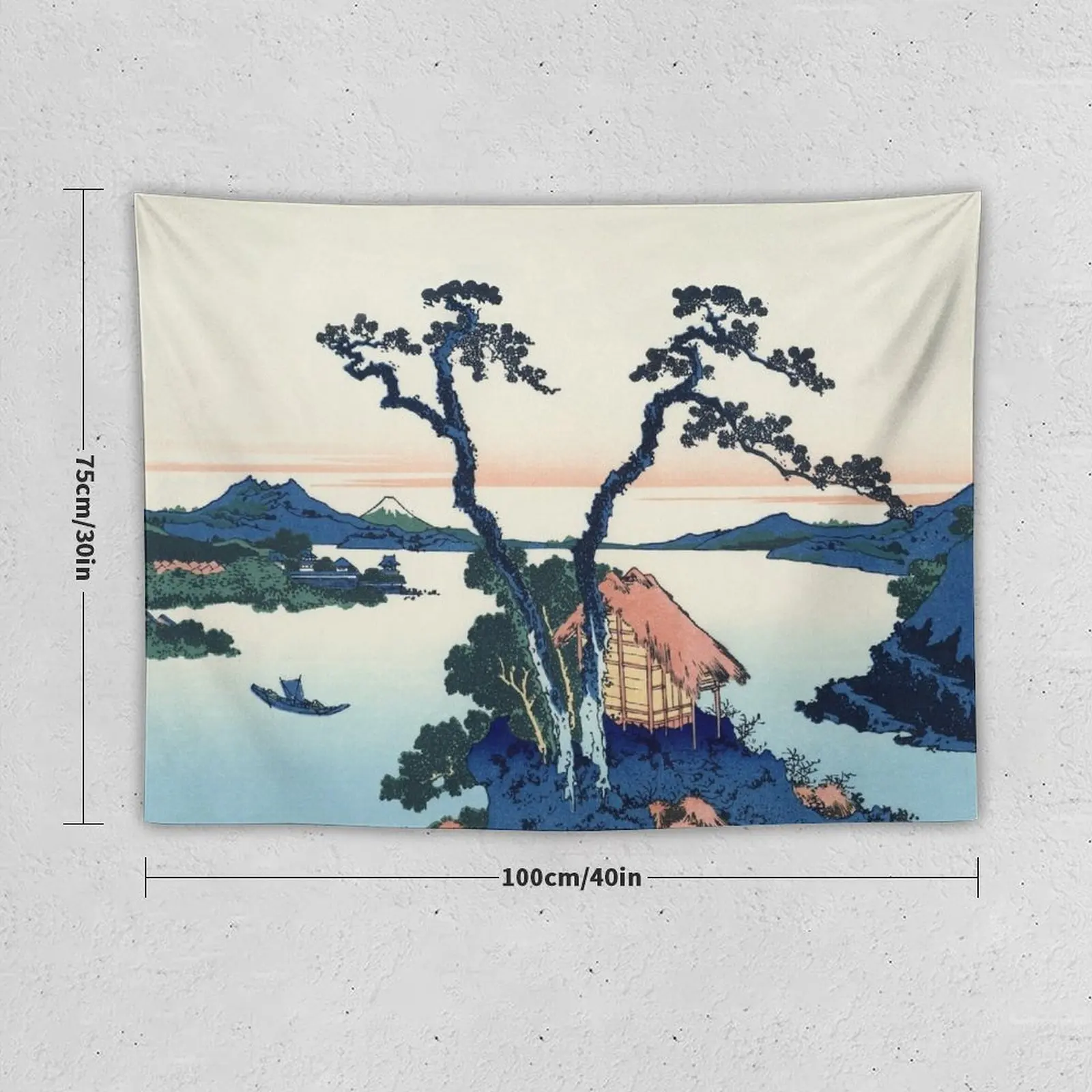 Lake Suwa in the Shinano province Tapestry Decoration Aesthetic Home Decor Aesthetic Christmas Decoration Tapestry