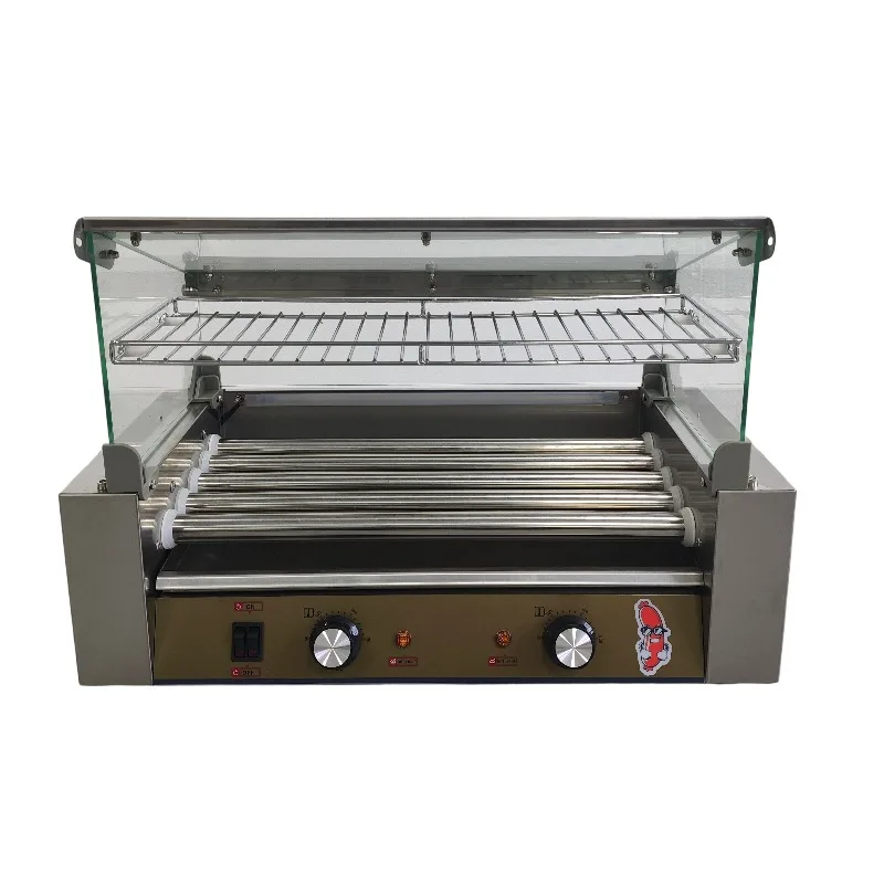 Certified Electric Hot Dog Sausage Roaster Machine Commercial Hot Dog Cooke for Supermarket Street Vending Stall