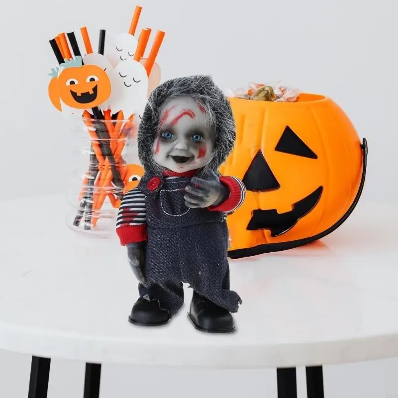 95e Electric Ghostdoll Creepywalking Doll Toy Toy Novidade Gadget Halloween Props Horror Doll Haunted Room Decoration