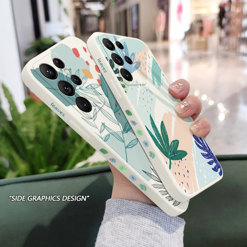 Corriente la Conciencia Se Va Funda De Para Samsung Galaxy S22 S21 S20 Ultra Plus FE S10 S9 S10E Note 20 ultra 10 9 Plus Liquid Silicone Caso