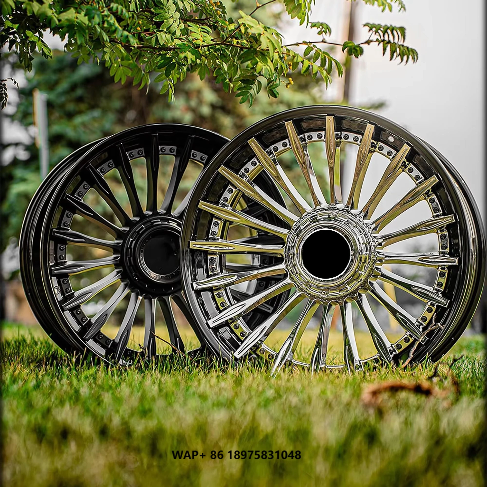 RCSR High-End Silver Multi-Spoke 5X112 Alloy Forged Wheels New 40mm 25mm Drop 98mm 10j Fashion Passenger Wheels 2-piece 1-piece