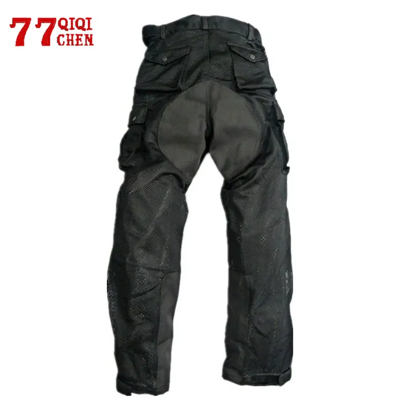 Summer Tactical Pants Men Mesh Breathable Wear-resistant Riding Cargo Pants Fashion Casual Loose Camouflage Trousers Male Fall