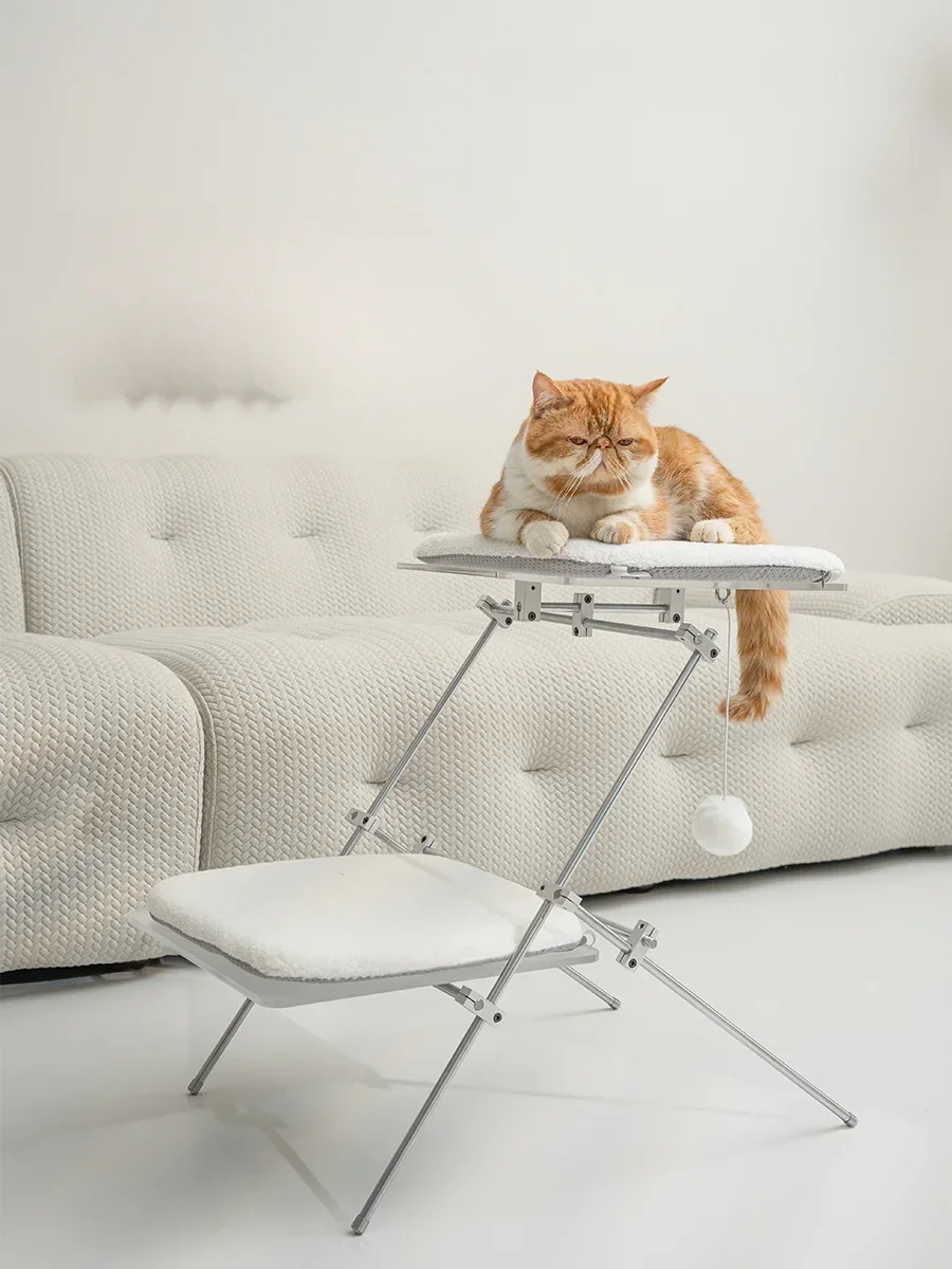 Original Cat Ladder Climbing Frame, Space-saving Cat Bed, Low Legs Available, Stable Cat Ladder, Aviation Aluminum + Acrylic