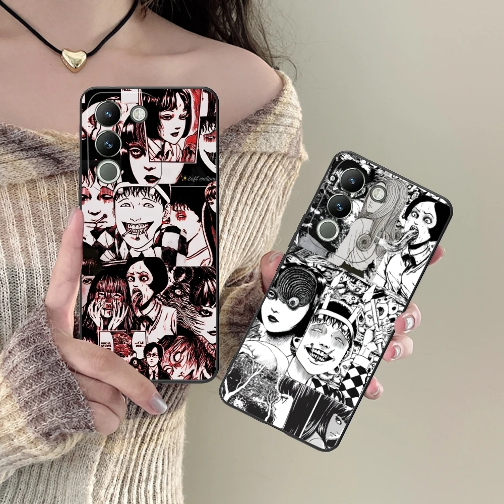 Junji Ito Cool Souichi Mobile Cell Phone Case for VIVO Y95 Y93 Y31 Y20 V19 V17 V15 Pro X60 NEX Black Soft Phone Cover Shell