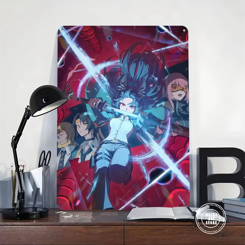 Hoshimi Miyabi Zenless Zone Zero Metal Poster Custom Wall Art Retro Vintage Tinplate Signs for Man Cave Office Decoration Gaming