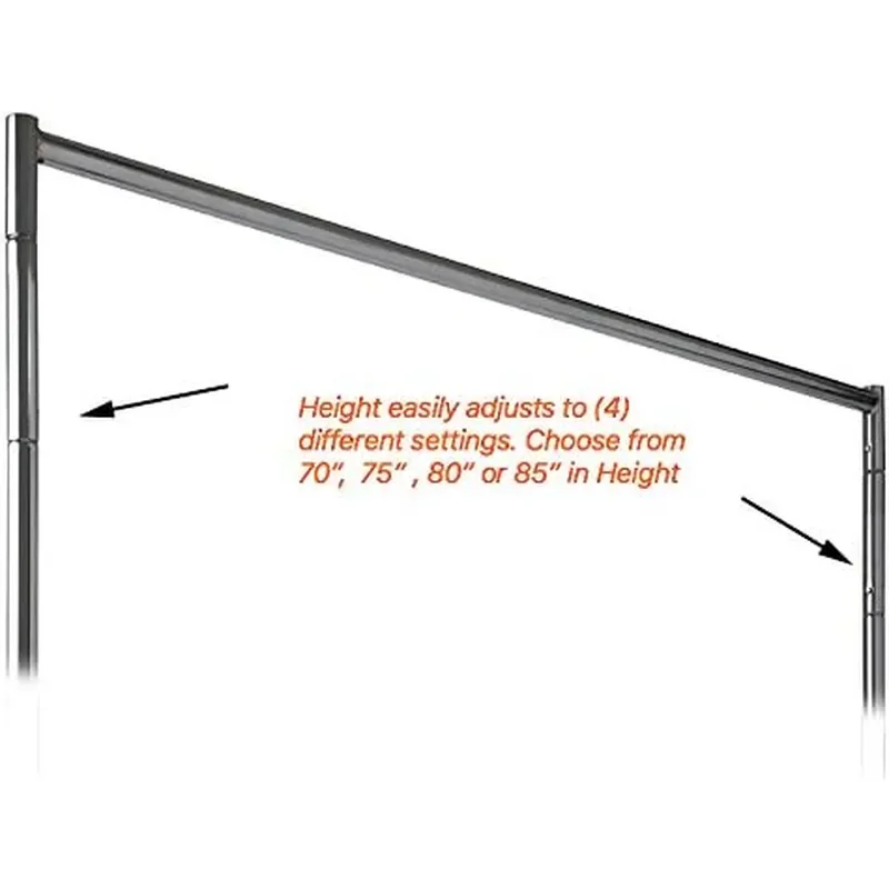 Industrial Strength Z Rack with Add-On Hangrail and Built-in Height Extensions Available in Black Orange and White ORANGE