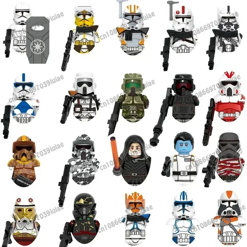 

Hot Toys STAR WARS Clone Troopers Imperial Stormtrooper 501st Regiment Mini Robot Figure Toy Bricks Assembling Doll Present