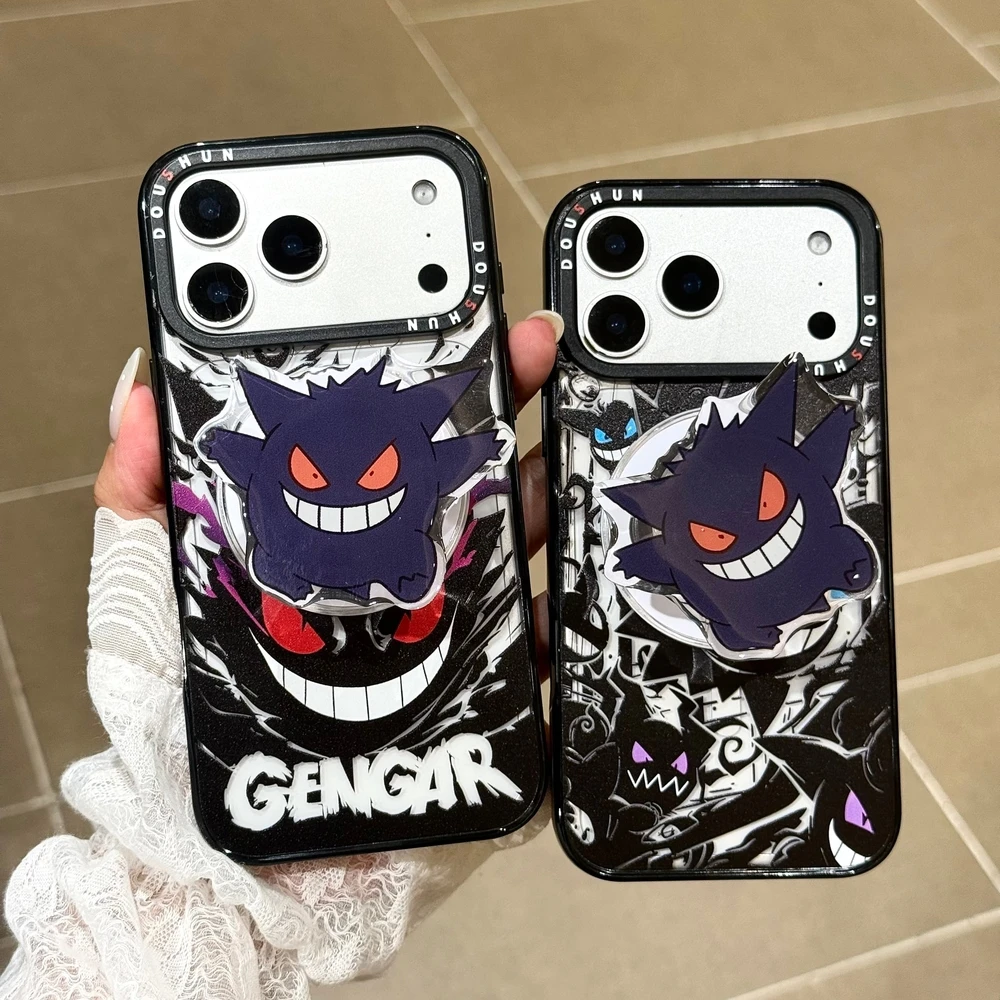 Image of Pokémon Gengar Magnetischer Halter Magsafe Kabelloses Laden Handyhülle für iPhone 17 16 15 14 13 Pro Max Hartschale