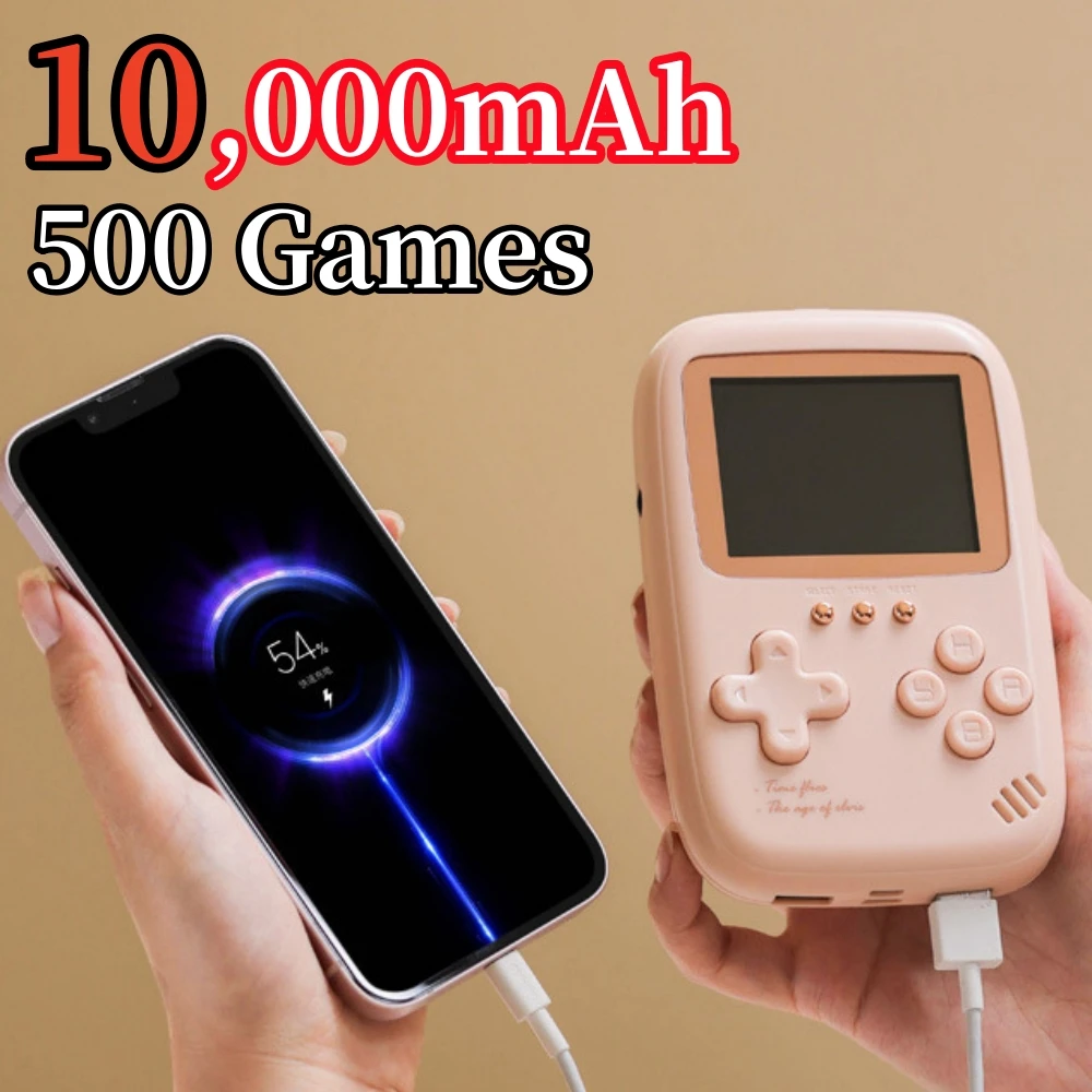 Mini Power Bank For XIAOMI Portable Retro handheld Game Console 6800mAh capacity 3.2 Inch Soft Light Color Screen 5000 Game HOT