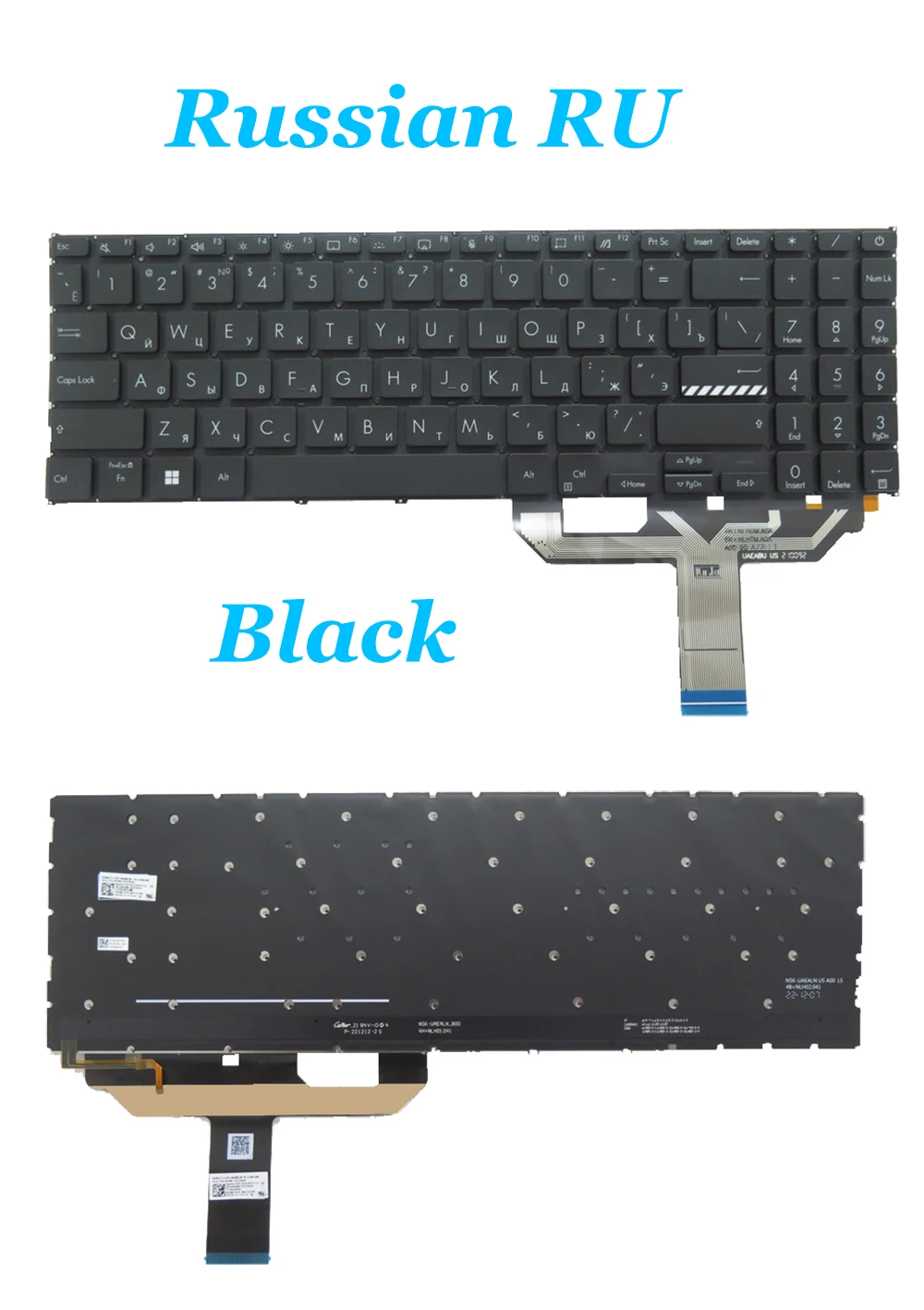 RU \ الولايات المتحدة لوحة المفاتيح ل ASUS VivoBook 16 M1603IA M1603QA M1605YA M1605XA R1605ZA R1605VA R1605EA R1605PA