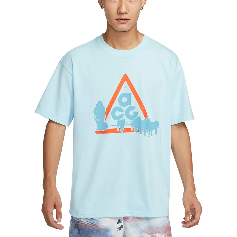 تي شيرت Nike الرسمي الأصلي للرجال للرياضات الخارجية برقبة دائرية وأكمام قصيرة FZ5278-474 #5