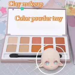 10-color Matte Series Color Powder Box Puppet Makeup Powder Paint DIY Ultra Light Clay Doll Face/body Art Colouring Water Color