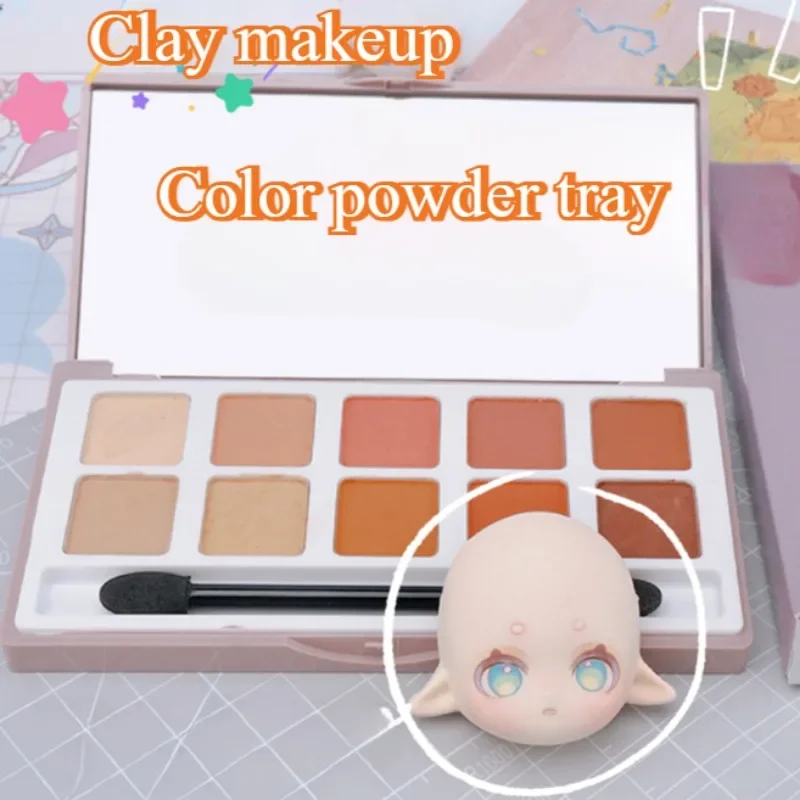 10-color Matte Series Color Powder Box Puppet Makeup Powder Paint DIY Ultra Light Clay Doll Face/body Art Colouring Water Color