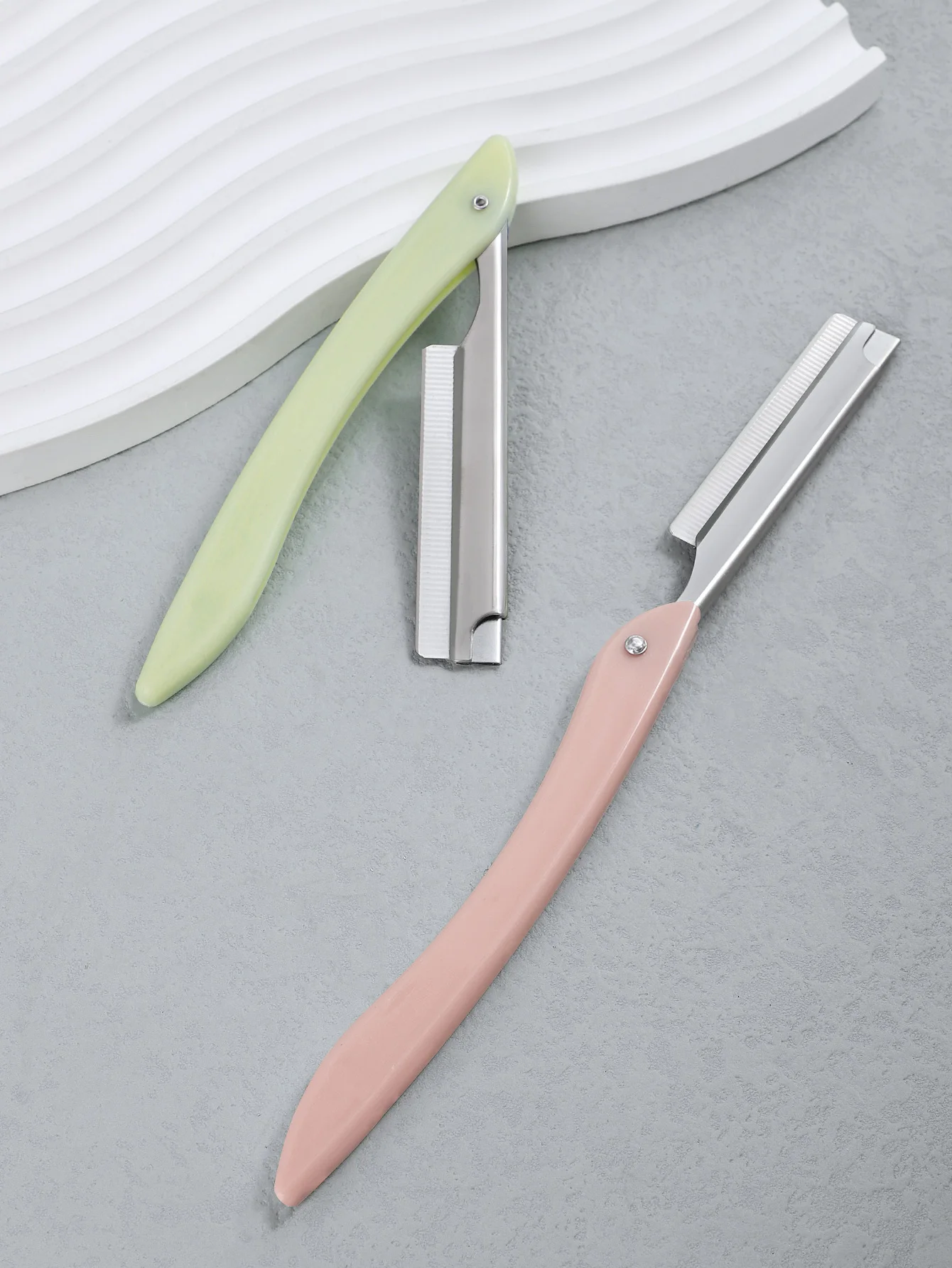 2er-Pack Rasiermesser Augenbrauen-Trimmer, Edelstahl-Haartrimmer, Professioneller Gesichts-Augenbrauenrasierer, nur für Männer und Frauen. – Detail 15